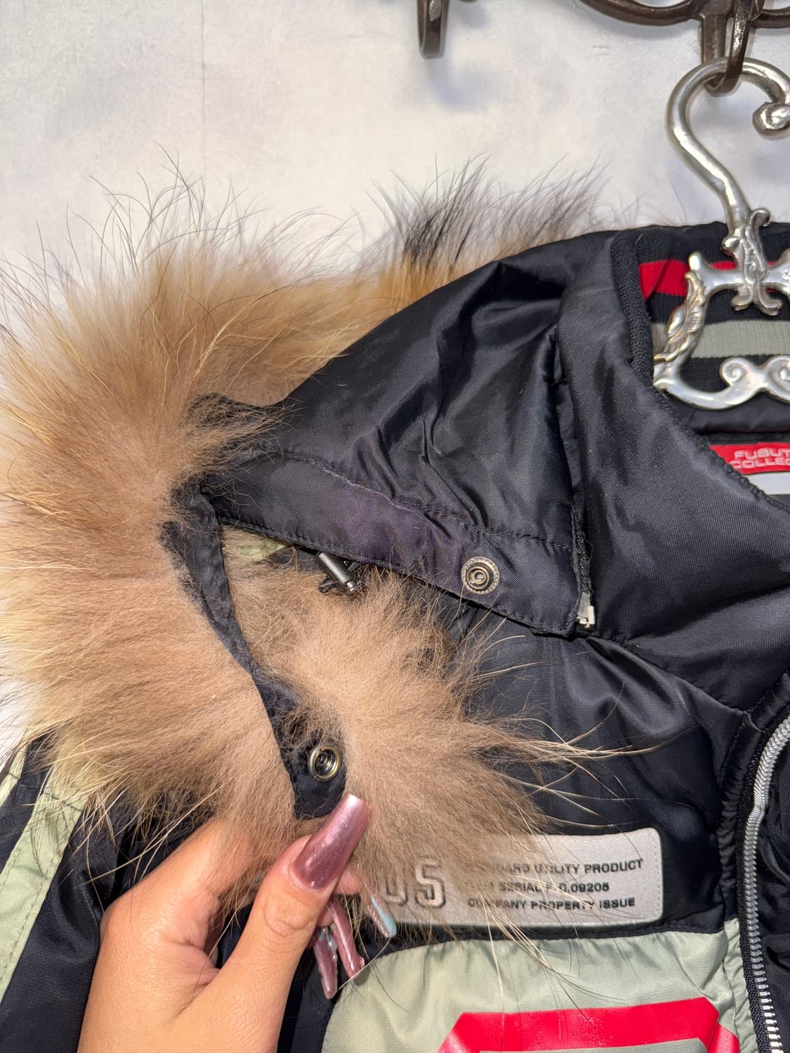 FUBU black duck down raccoon fur hood 패딩 상품이미지4