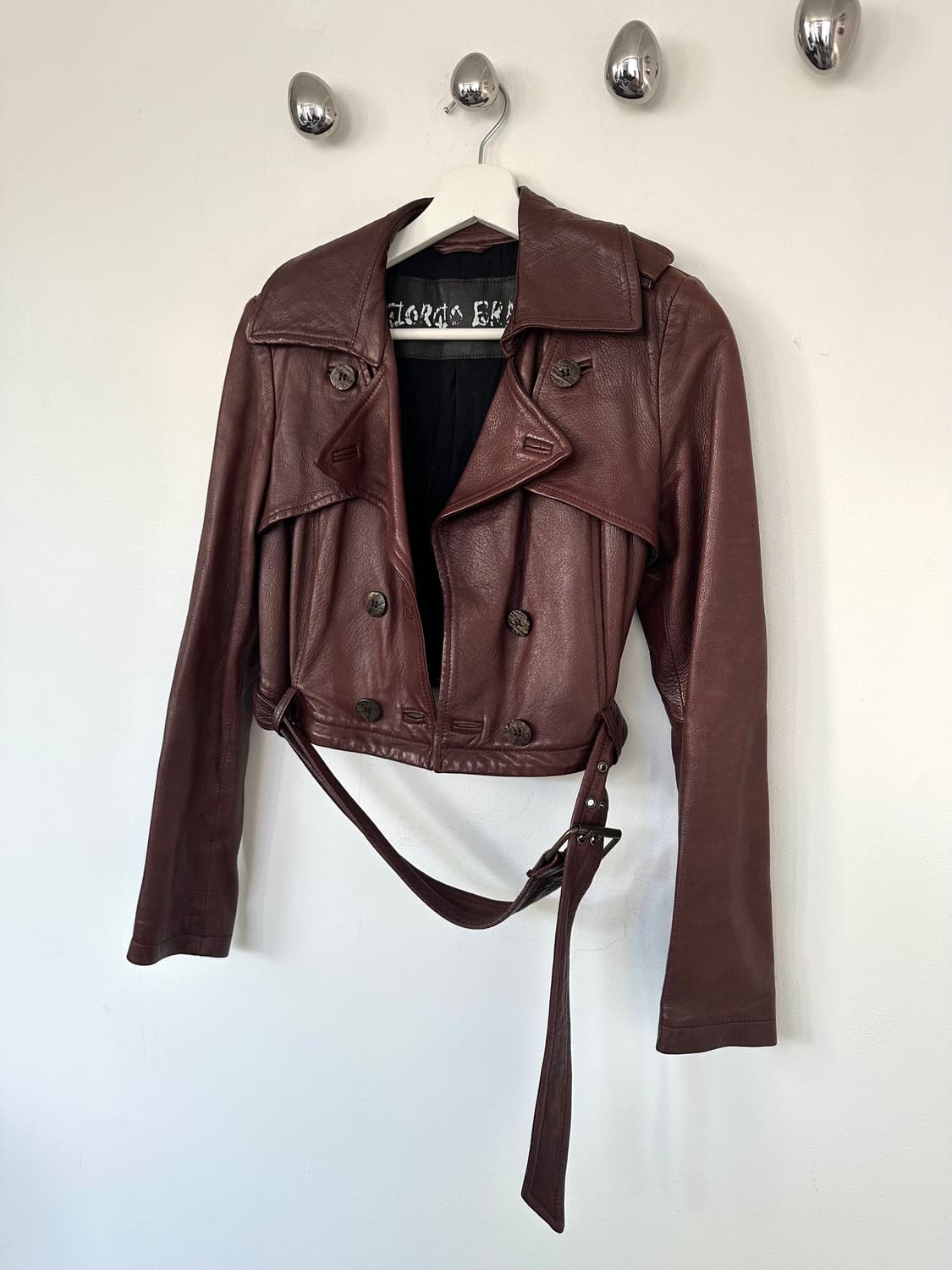 조르지오 브라토 아카이브 해체 레더 코트 상품이미지3