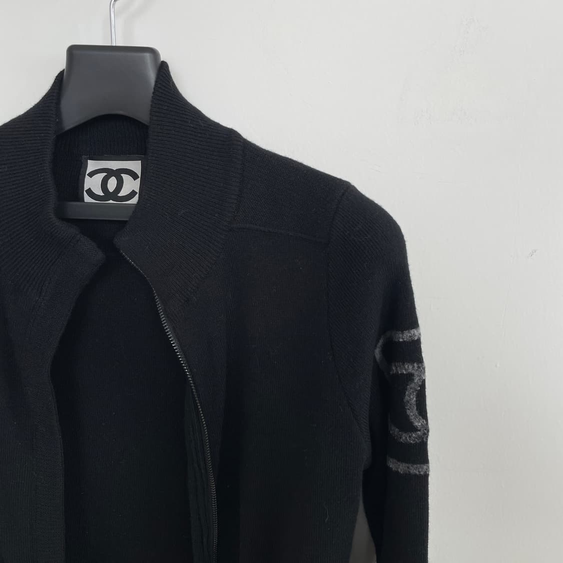 샤넬 블랙 집업 롱 가디건 상품이미지3