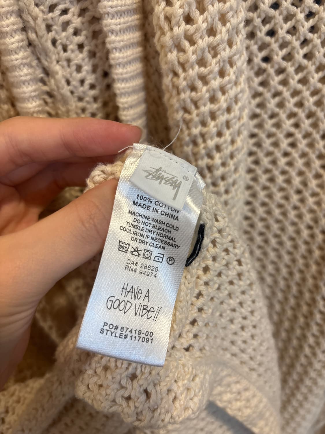 Stussy Mesh Jumper 스투시 메쉬 후드티 상품이미지4
