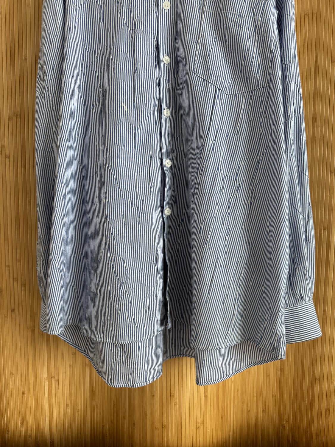 (1회착용) 윈더(WINDER) 윙클 스트라이프 셔츠 - L 사이즈 상품이미지9