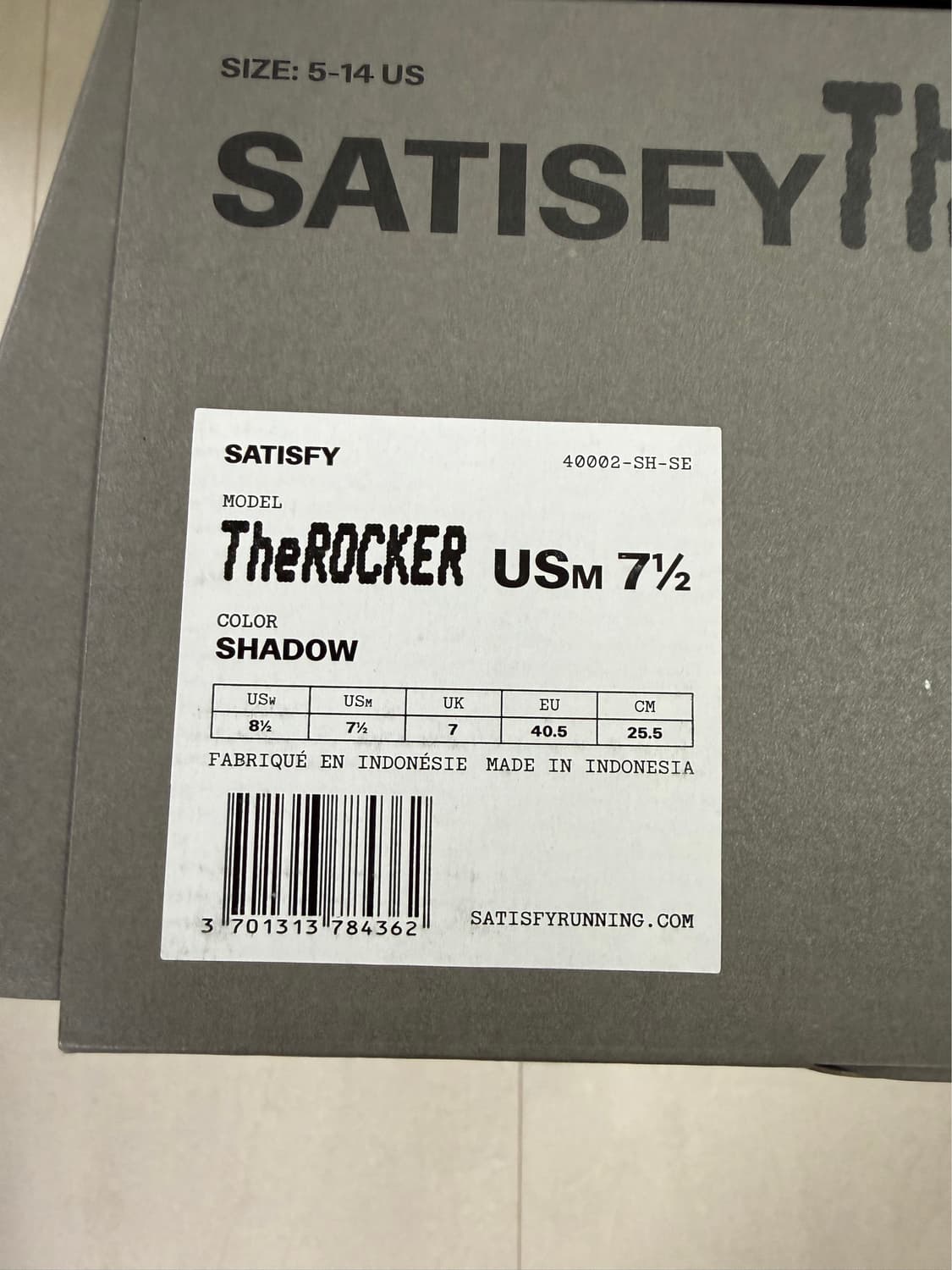 새티스파이 더라커 쉐도우 US 7.5 상품이미지7