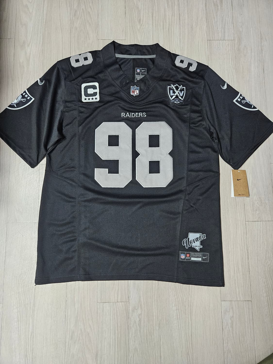 Nike 풋볼져지 nfl  레이더스 너바다 에디션 블록코어룩 올드스쿨 상품이미지1