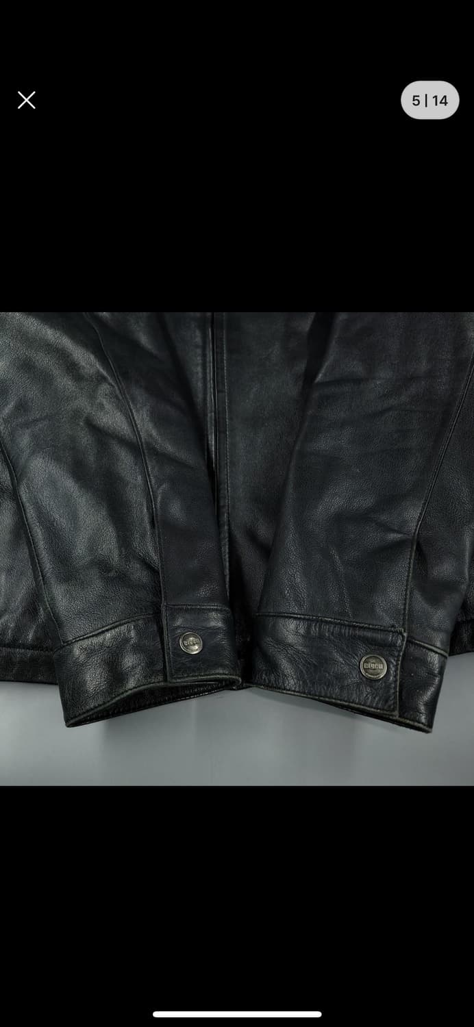 EIGEN 블랙 램스킨 양가죽 싱글레더 가죽자켓 M 상품이미지5