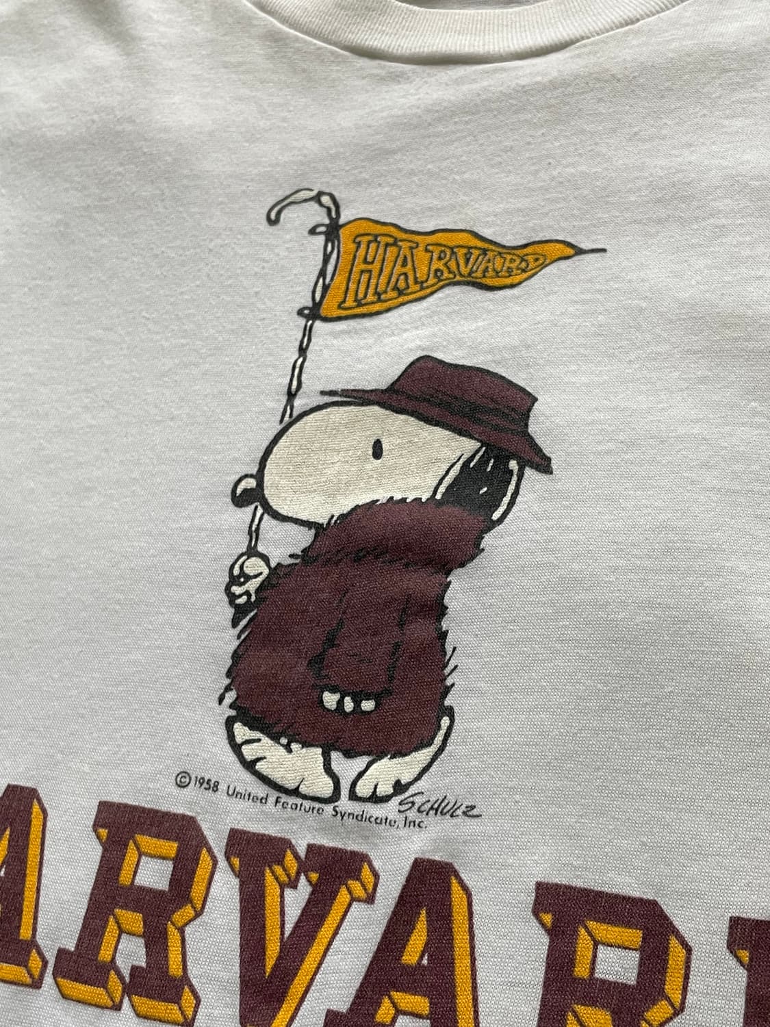70s Artex 'HARVARD × SNOOPY' T-shirt  상품이미지3