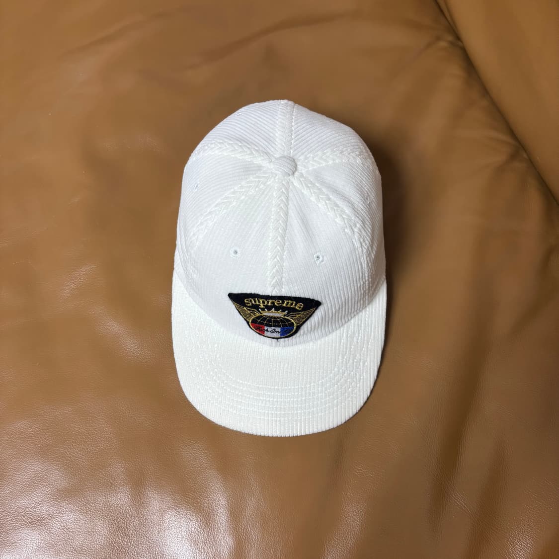 Supreme 슈프림 윙패치 코듀로이 화이트 6패널 볼캡 모자 상품이미지5