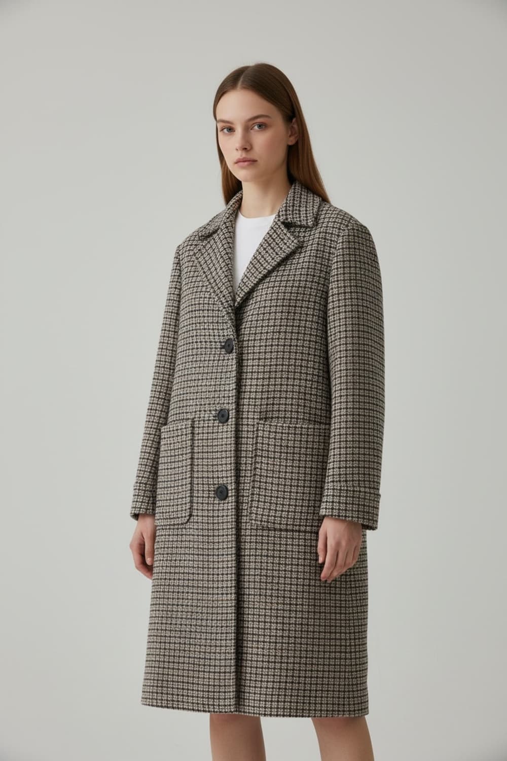 스튜디오톰보이 글랜체크 오버 코트 상품이미지1