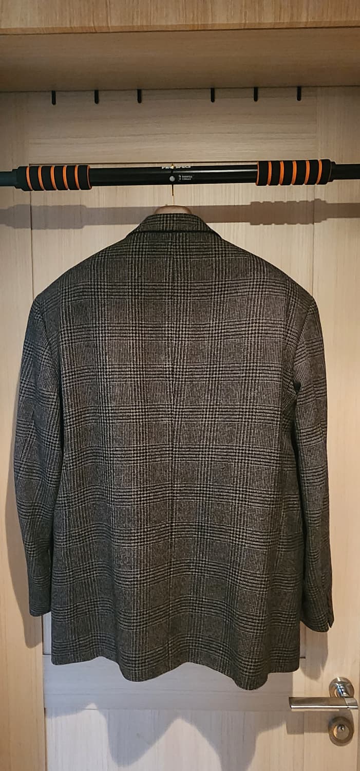 (빅사이즈)브라운 체크 모직자켓 3XL 상품이미지2