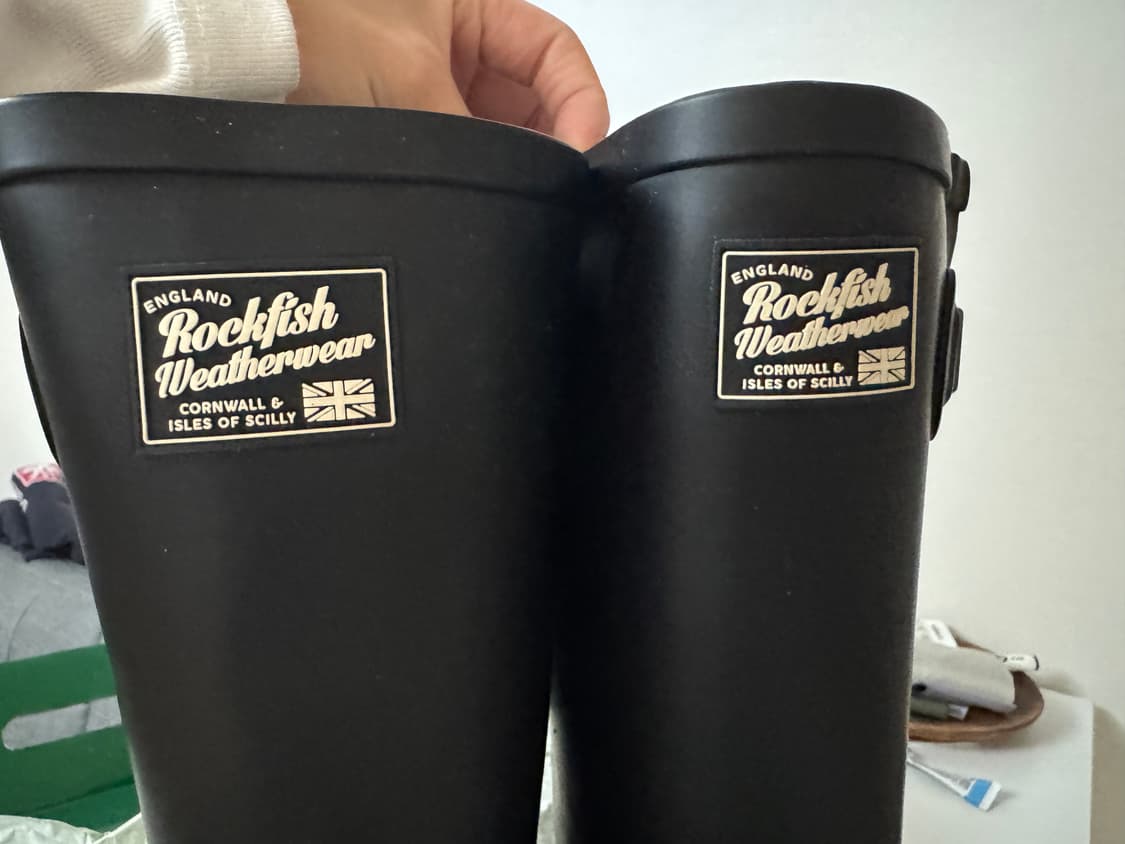 박스ㅇ)락피쉬 웨더웨어 롱 레인부츠 블랙 UK6(245) 상품이미지3