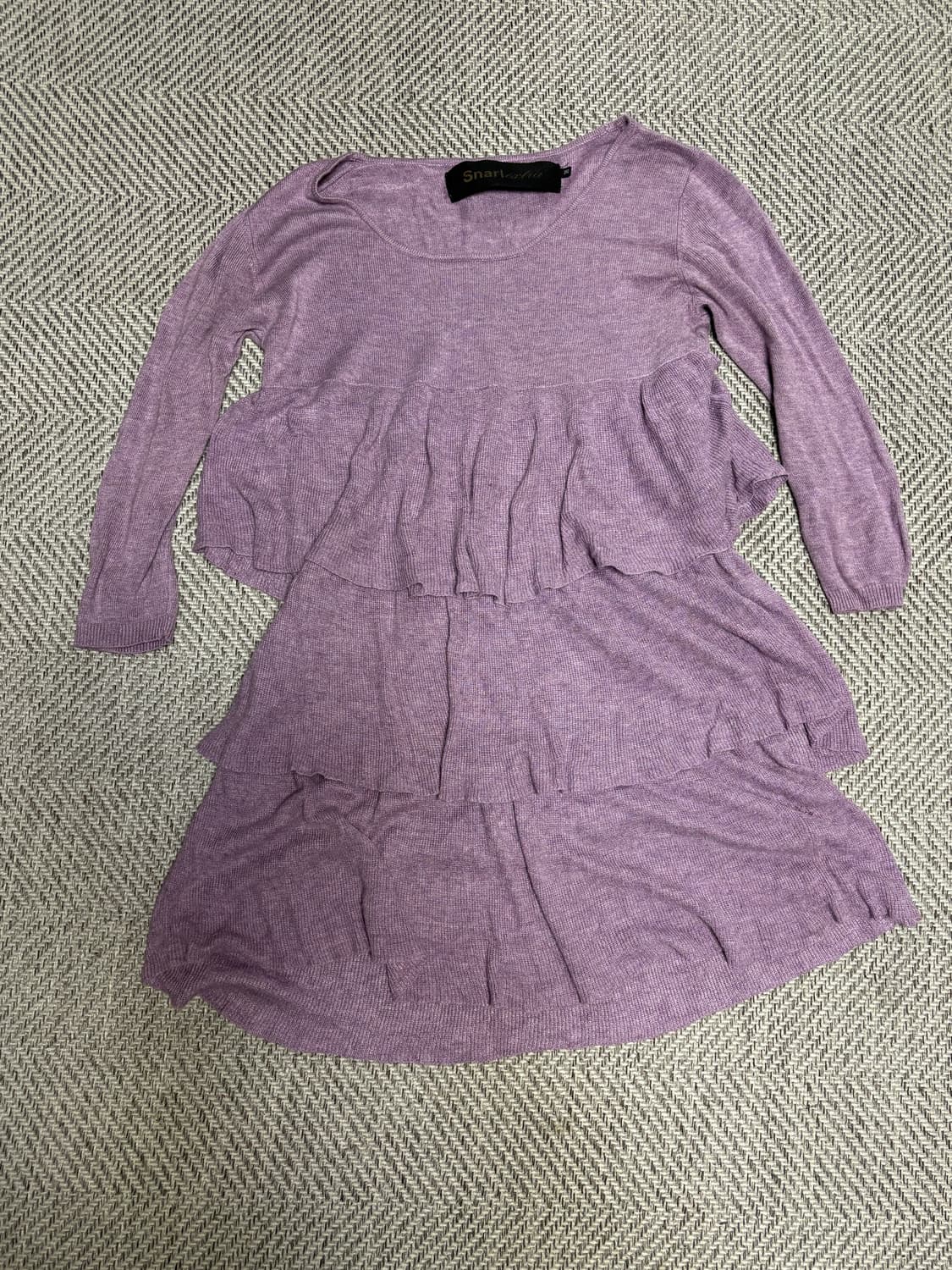 프릴 카프리 소매 니트 원피스 상품이미지1