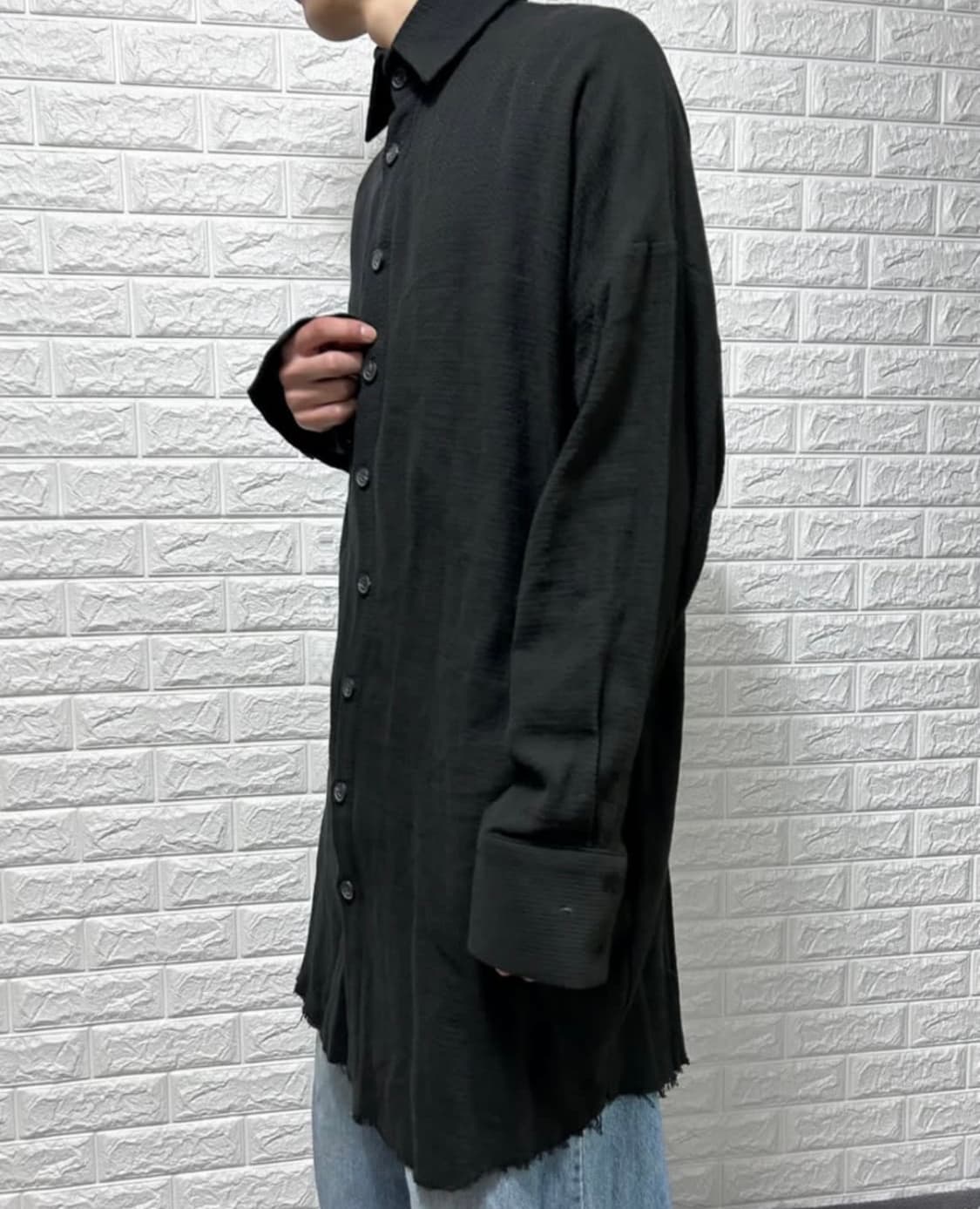 By The R Long Rough Out Shirt 상품이미지1