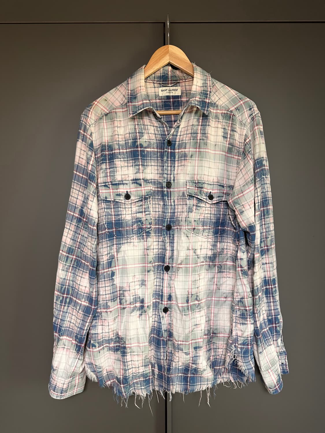 생로랑 16ss 서프사운드 블리치드 디스 셔츠 M 상품이미지1