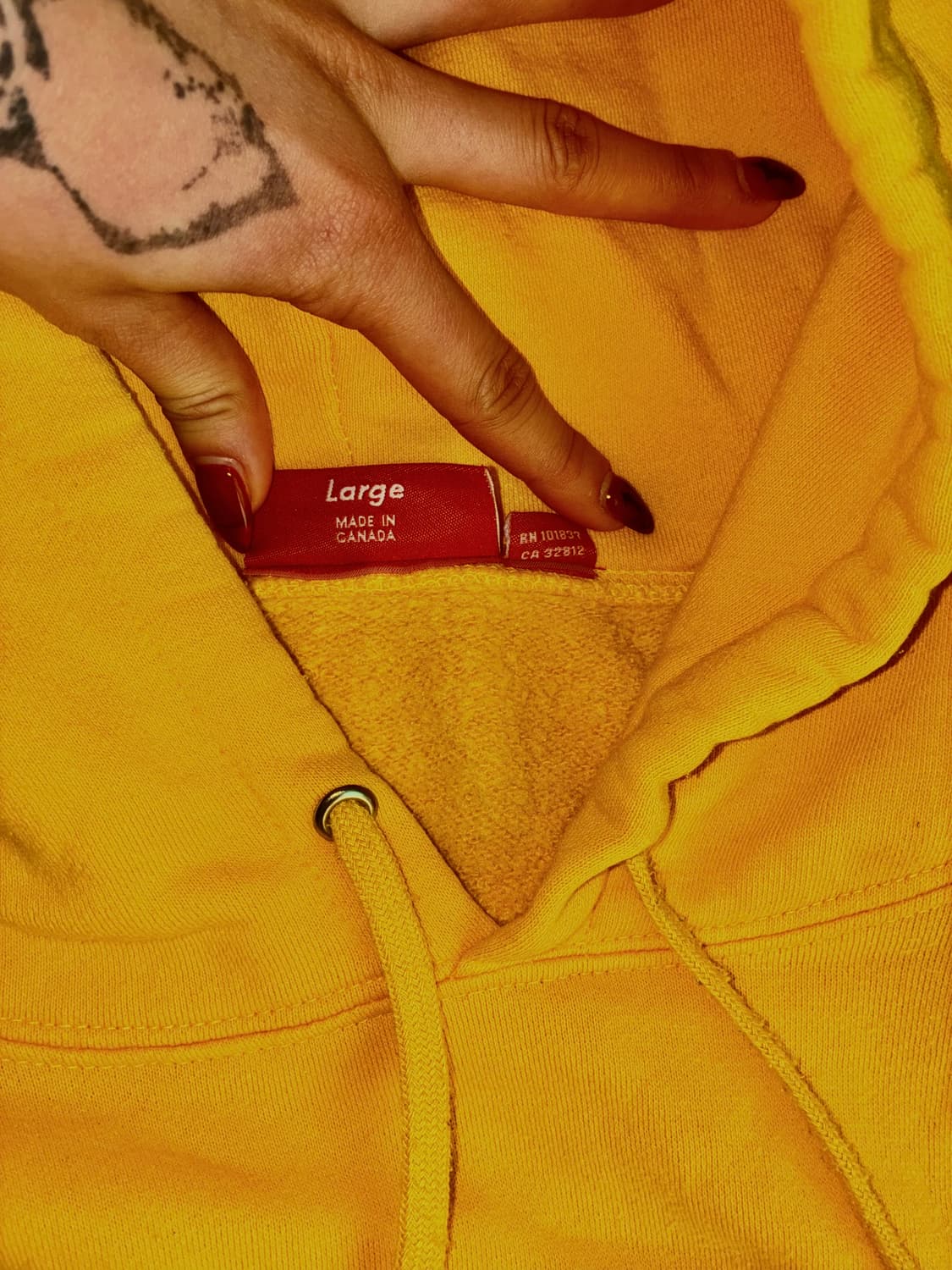 🐥희귀 매물🐥 슈프림 박스로고 옐로우 후드티 상품이미지5