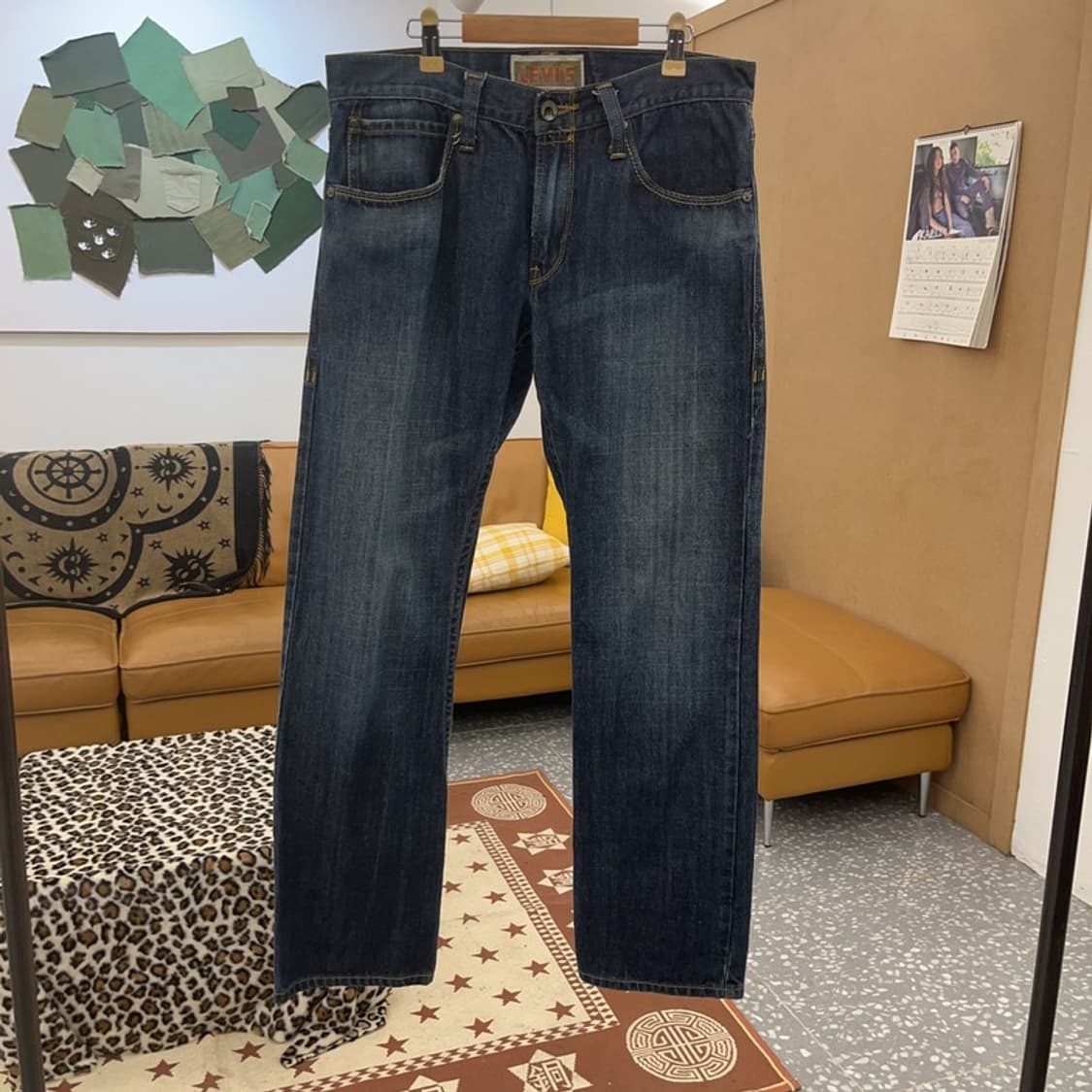 리바이스 빈티지 캐주얼 슬림 스트레이트핏 데님팬츠 32인치 C09215 상품이미지3