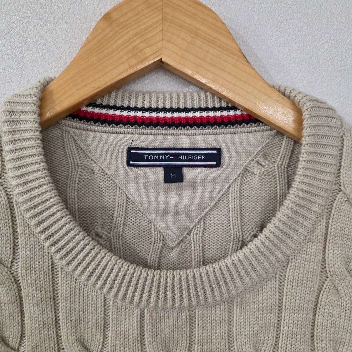 타미힐피거 케이블 니트 아이보리 M 상품이미지7