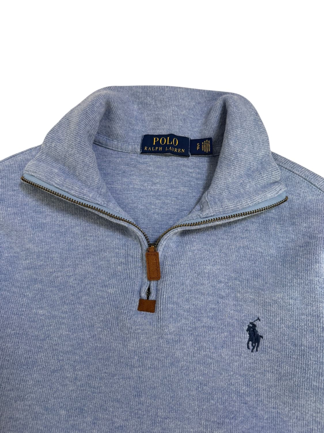 폴로 스카이블루 니트 반집업 상품이미지8