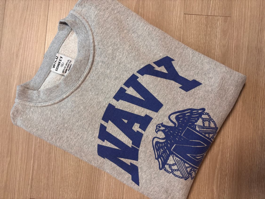 WILD DONKEY 와일드 동키 네이비 맨투맨 새상품급 XL 상품이미지3