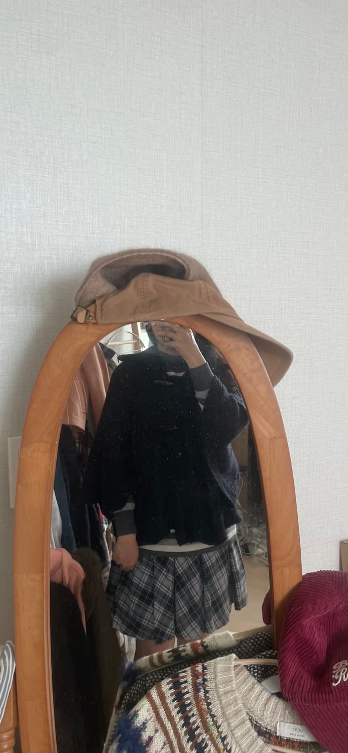 모리걸 빈티지 무채색 사와코 케이프 set 🩶🖤 상품이미지10