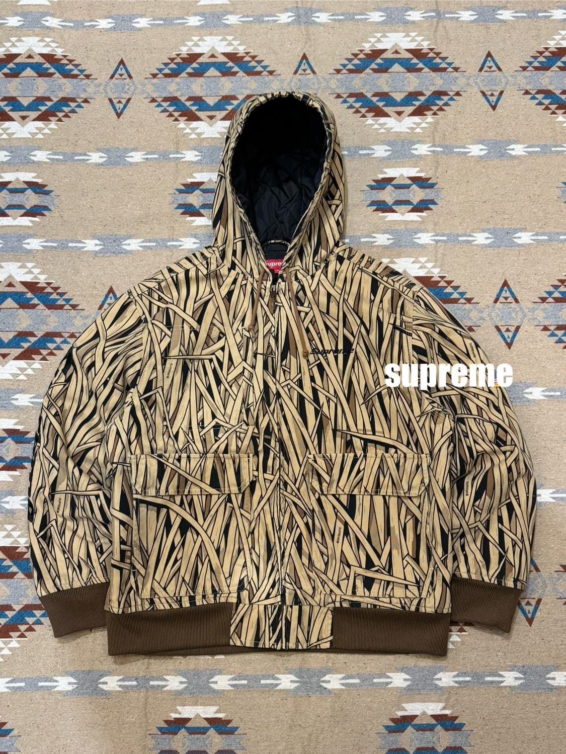 🖤연말할인🖤 [M] 슈프림 캔버스 후디드 워크 자켓 카모 상품이미지1