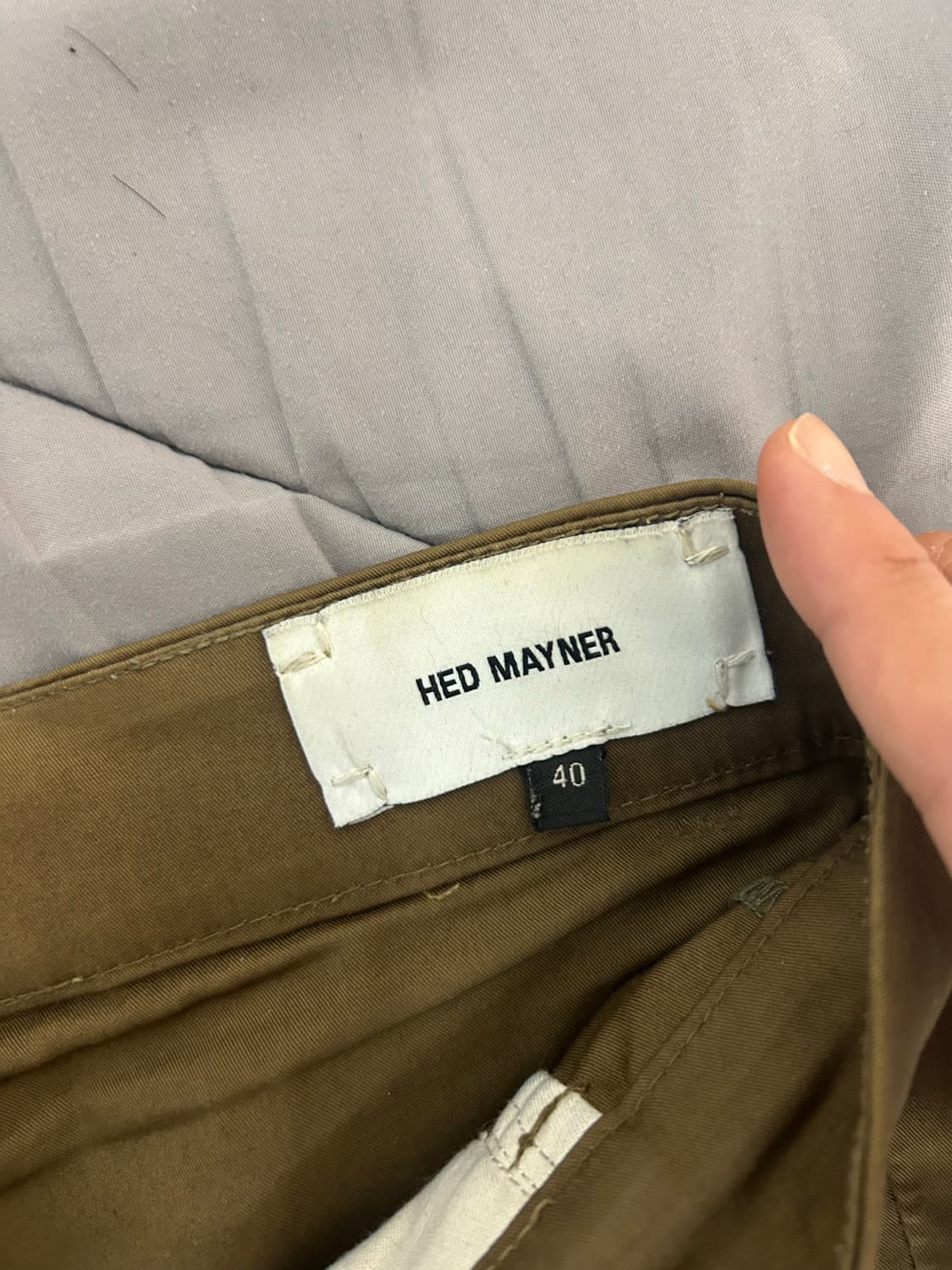 헤드메이너(HED MAYNER) 6플리츠 카키 팬츠 40size 상품이미지2