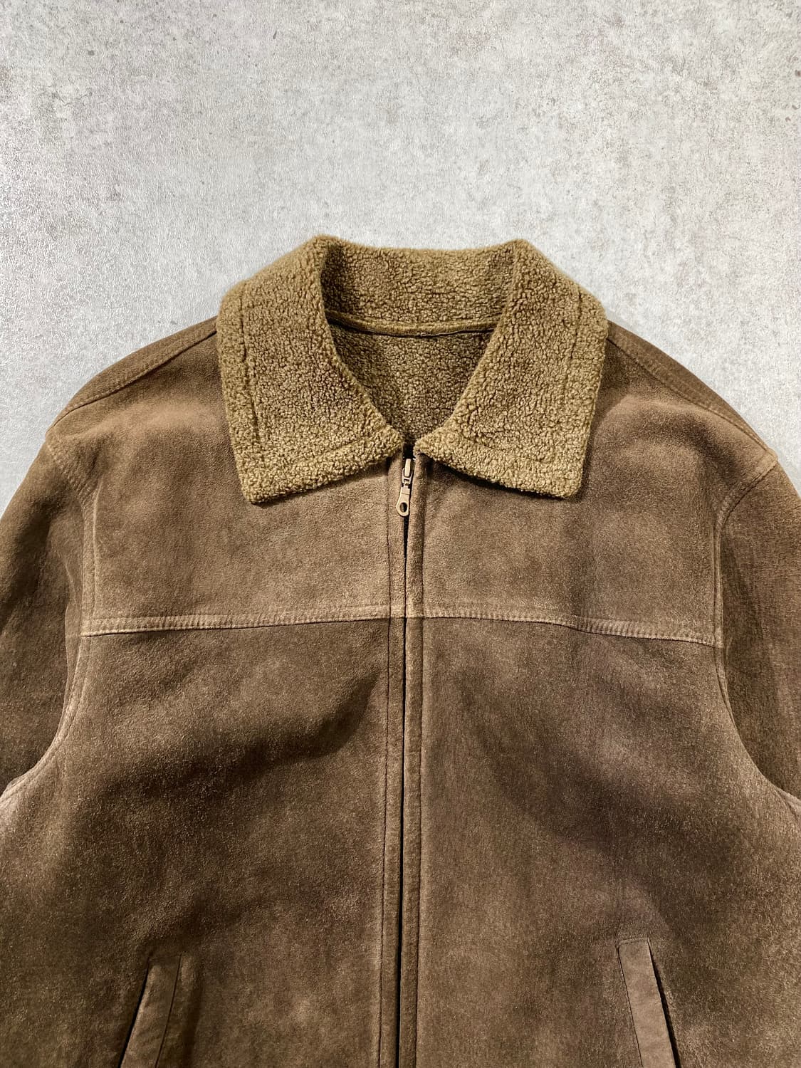 [105] 90s Vintage 빈티지 브라운 스웨이드 무스탕 자켓 상품이미지2