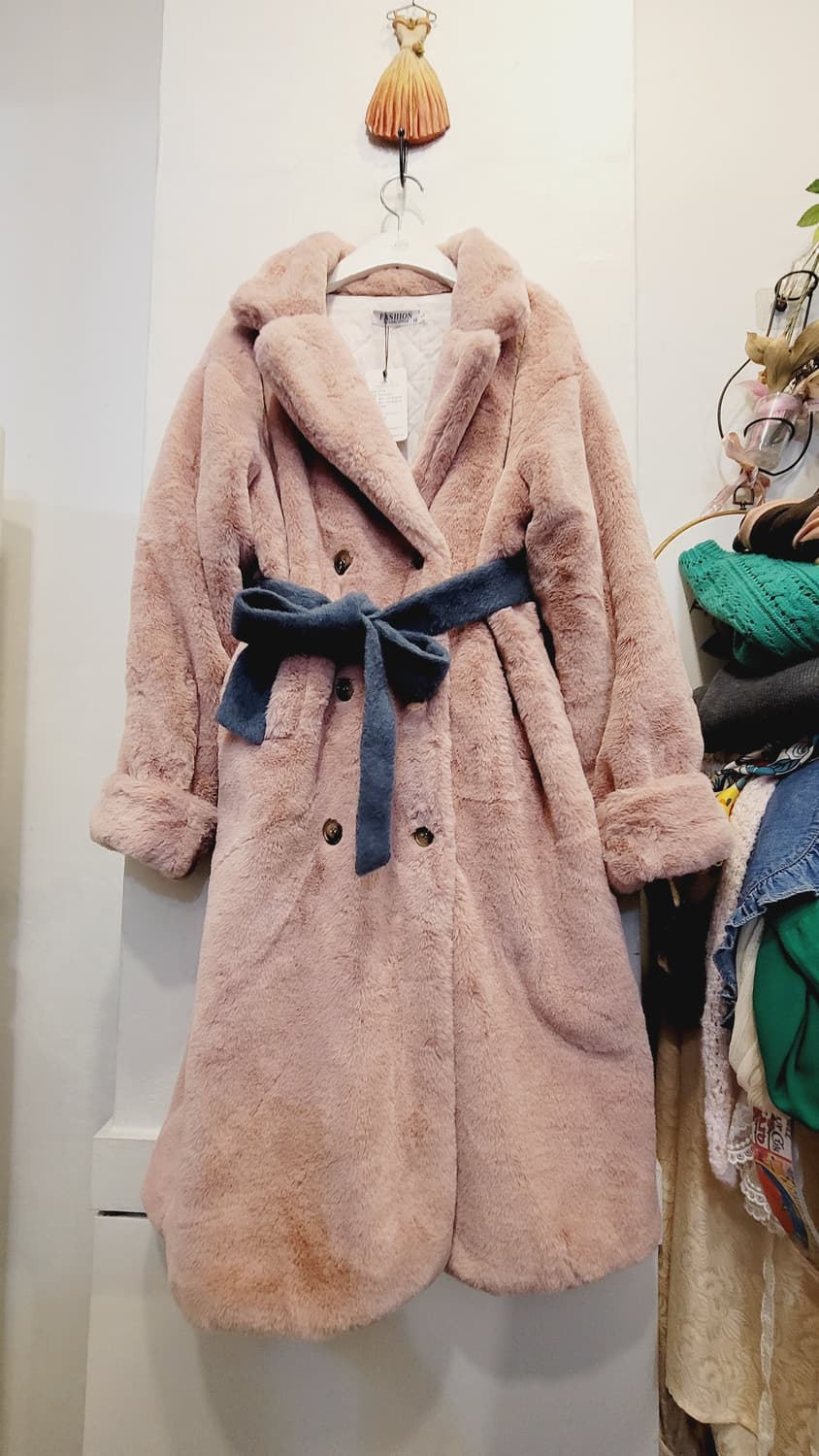 에코 밍크퍼 롱코트 상품이미지6