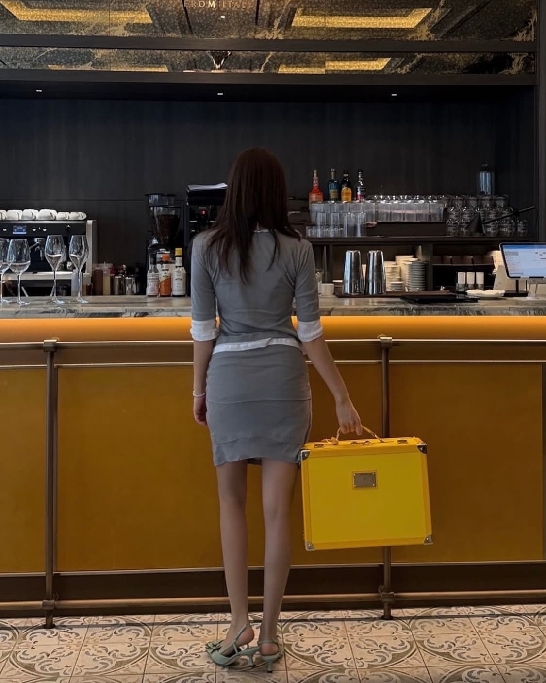 [S,M]기마구아스 Gemma 레이어드 티셔츠/그레이 상품이미지5