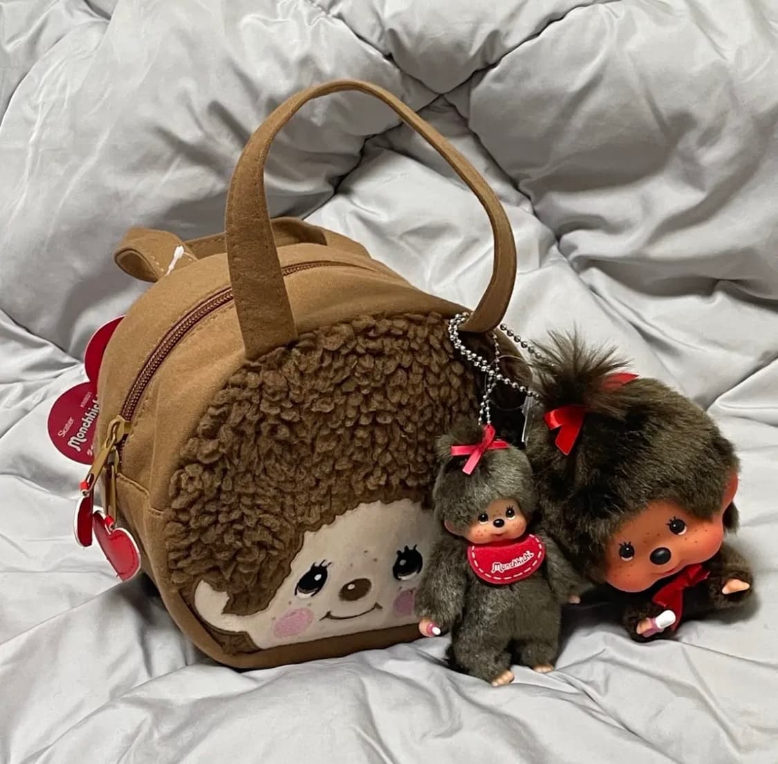 몬치치 스웨이드 얼굴 페이스 가방 상품이미지1