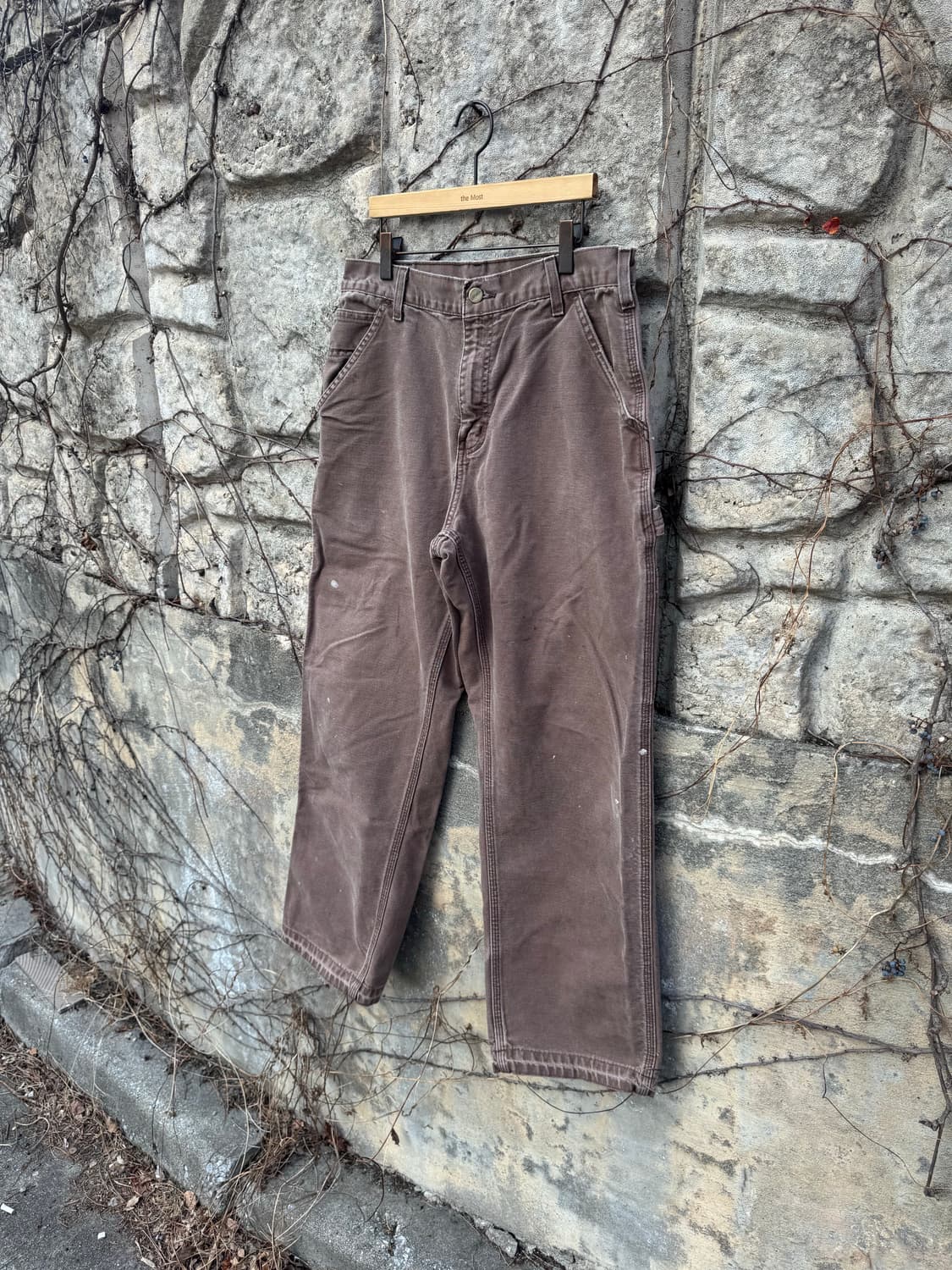 칼하트 b11 dkb 하드페이딩 싱글니 카펜터 워크 팬츠 상품이미지3