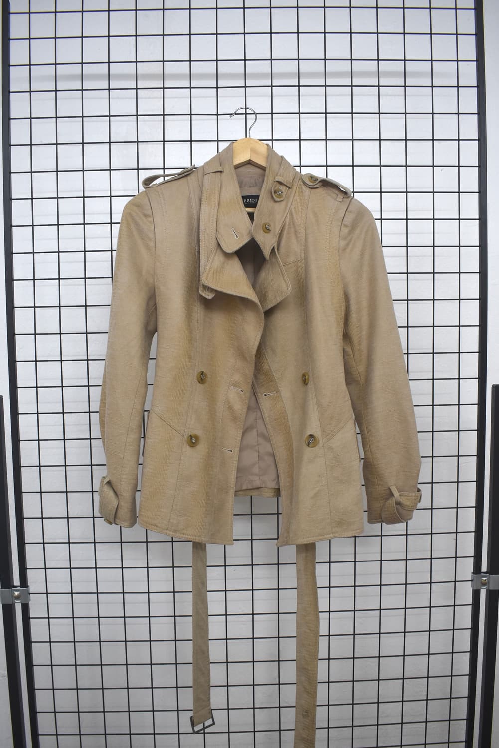 Beige Suede High Neck Jacket 상품이미지3