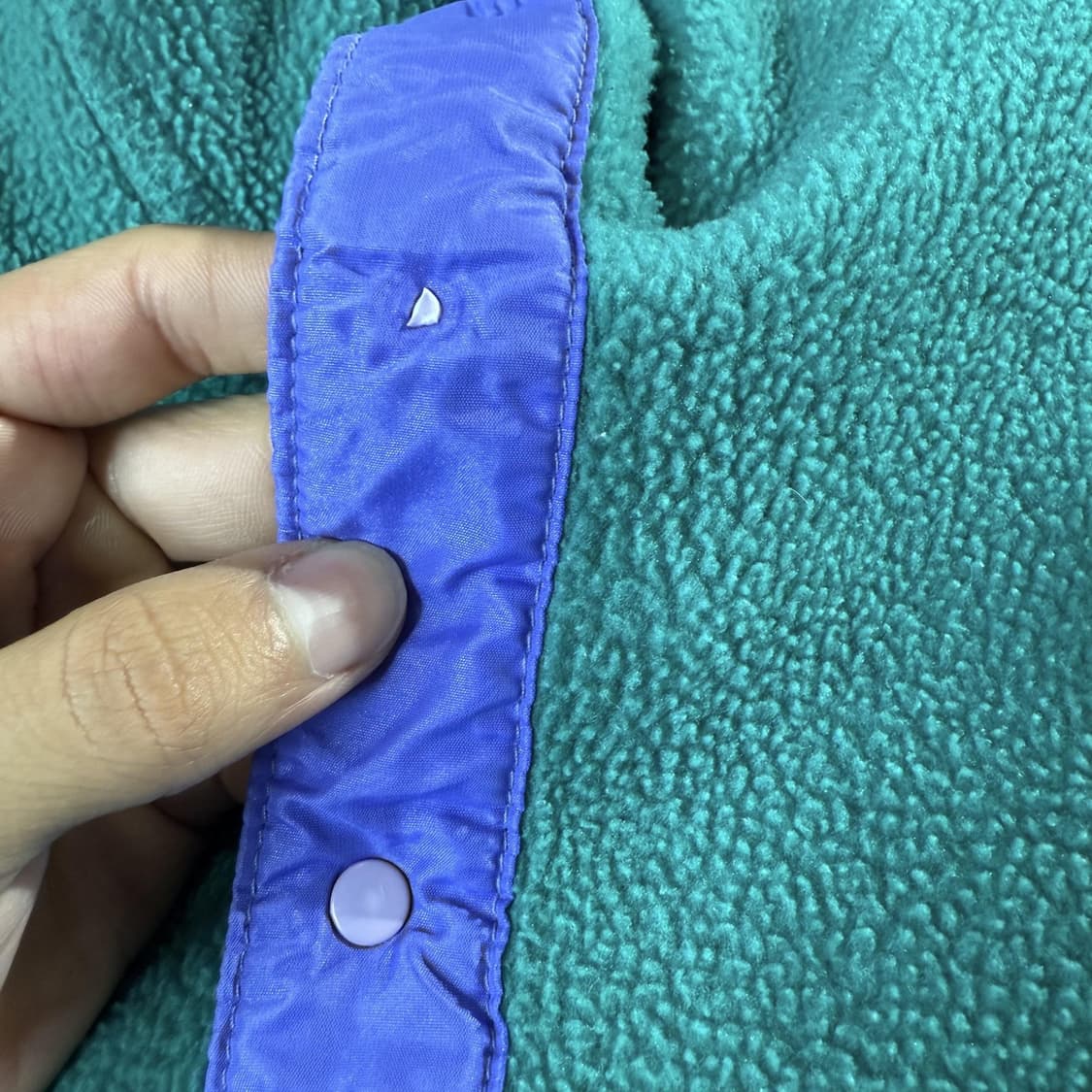 96FW 파타고니아 신칠라 스냅-T 플리스 틸 퍼플 포켓 상품이미지4