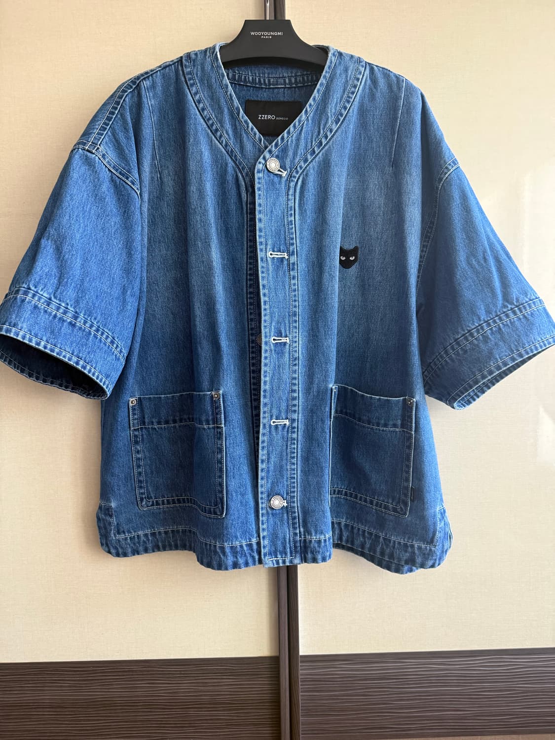지제로 송지오 반팔 데님 자켓 M 상품이미지1