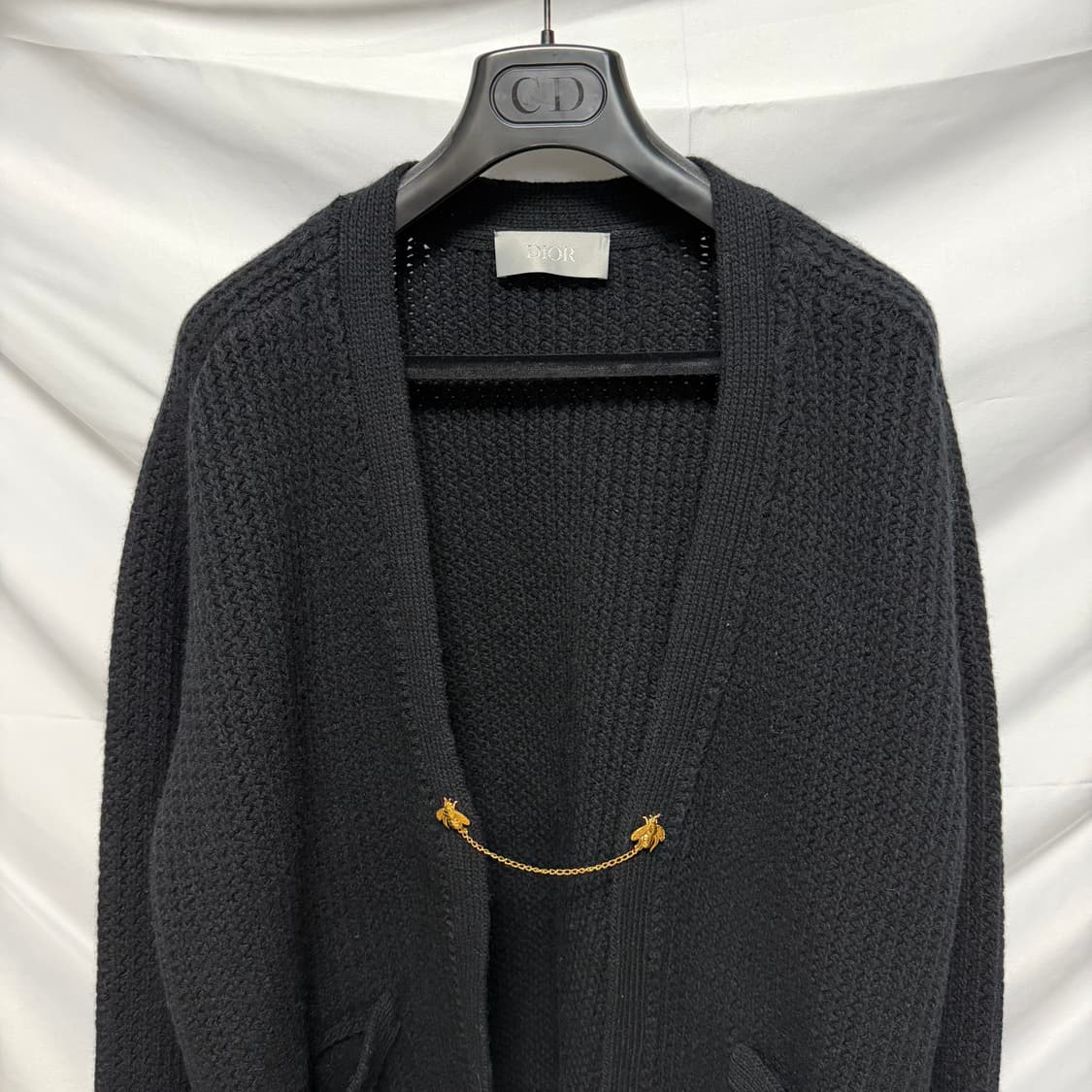 [S+급/XL] 디올 울 알파카 가디건 블랙 상품이미지2