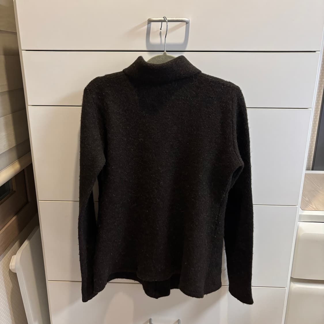 kiyoko takase 울 100% 브라운 니트 가디건 상품이미지6