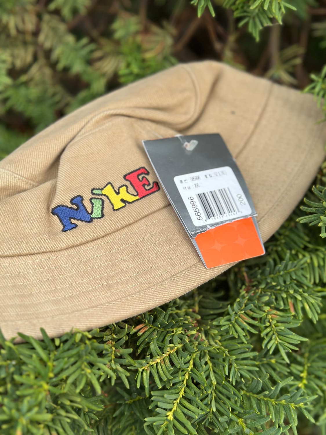 (새상품) 00s NIKE 나이키 로고 버킷햇 모자 베이지 상품이미지2