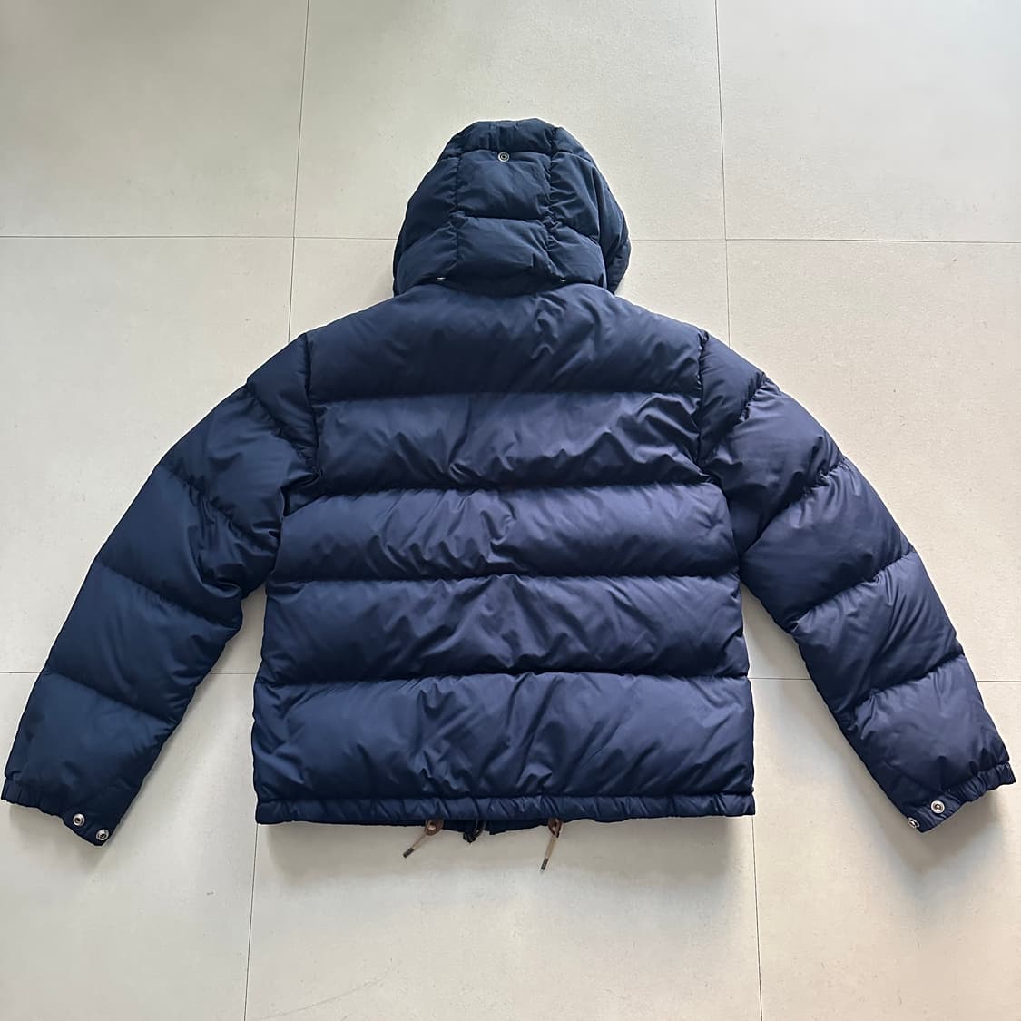 90s 엘름우드 [L] 폴로 랄프로렌 다운 패딩 자켓 네이비 후드 상품이미지7
