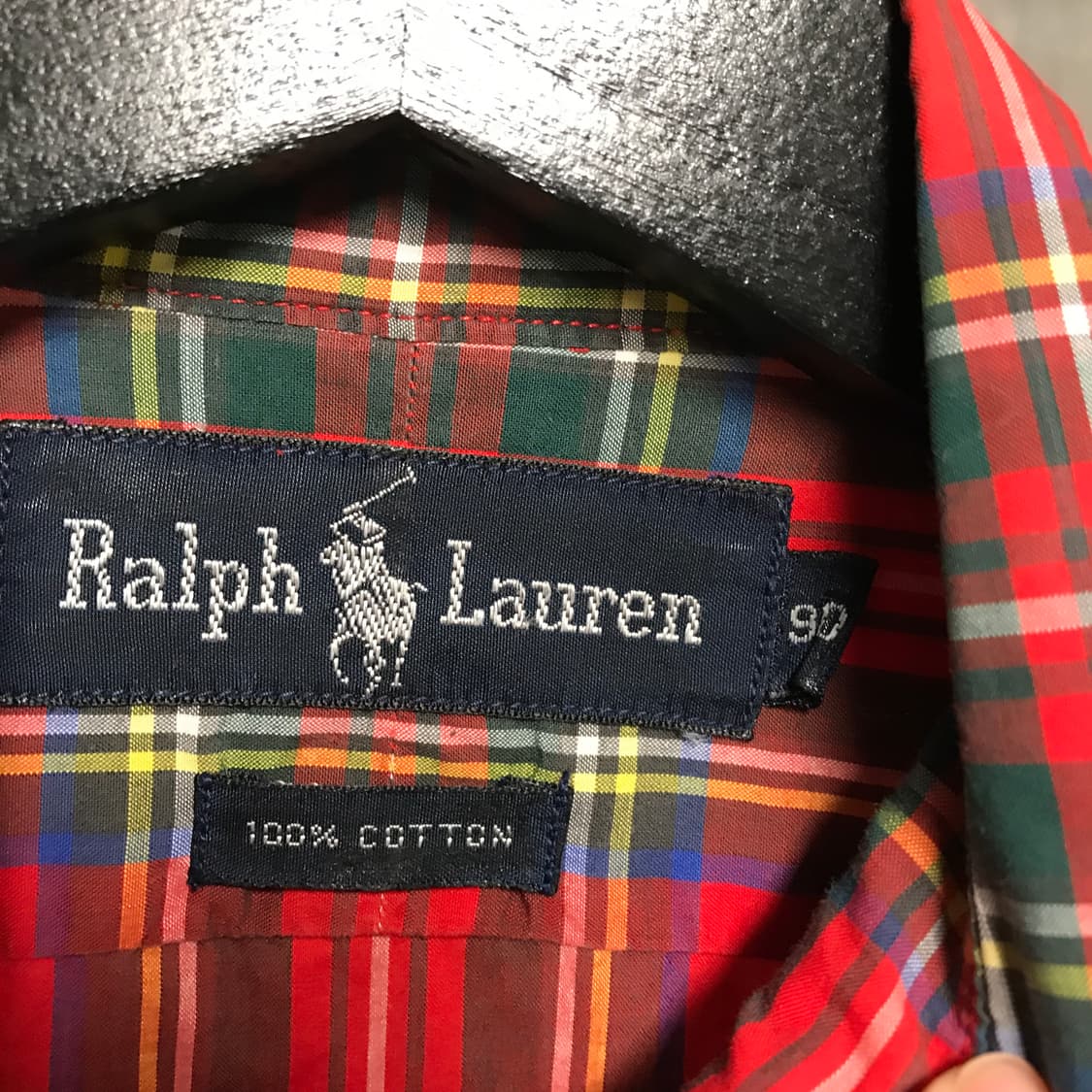 폴로 랄프로렌 체크 셔츠 레드 90 상품이미지5
