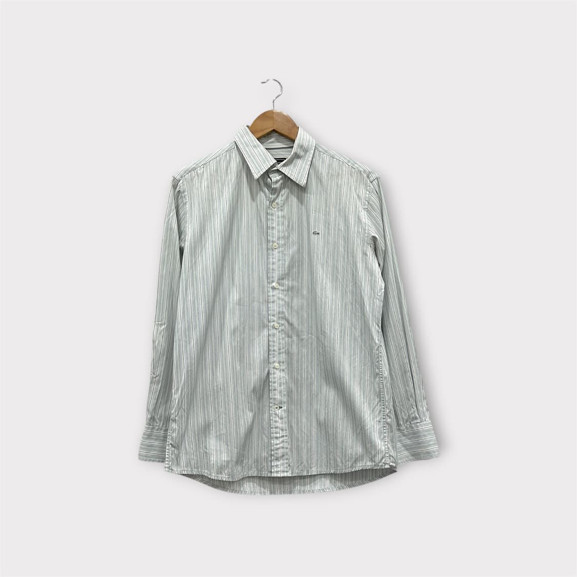 라코스테 그린블루 스트라이프 셔츠 남성 100 (40사이즈) 상품이미지1