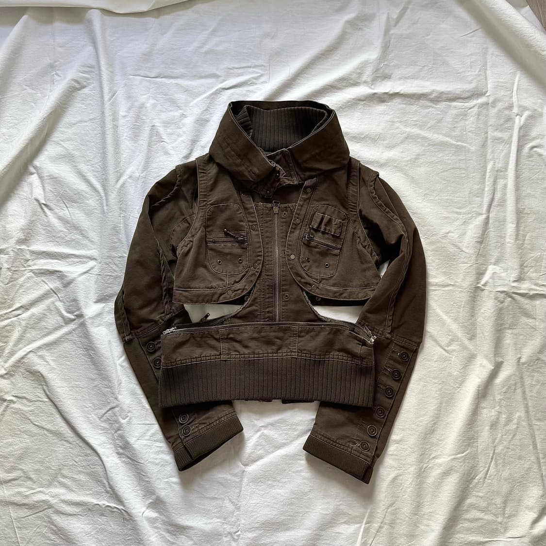 00's 해체주의 하이넥 아카이브 베스트 스터드 앤틱 자켓 y2k 상품이미지2