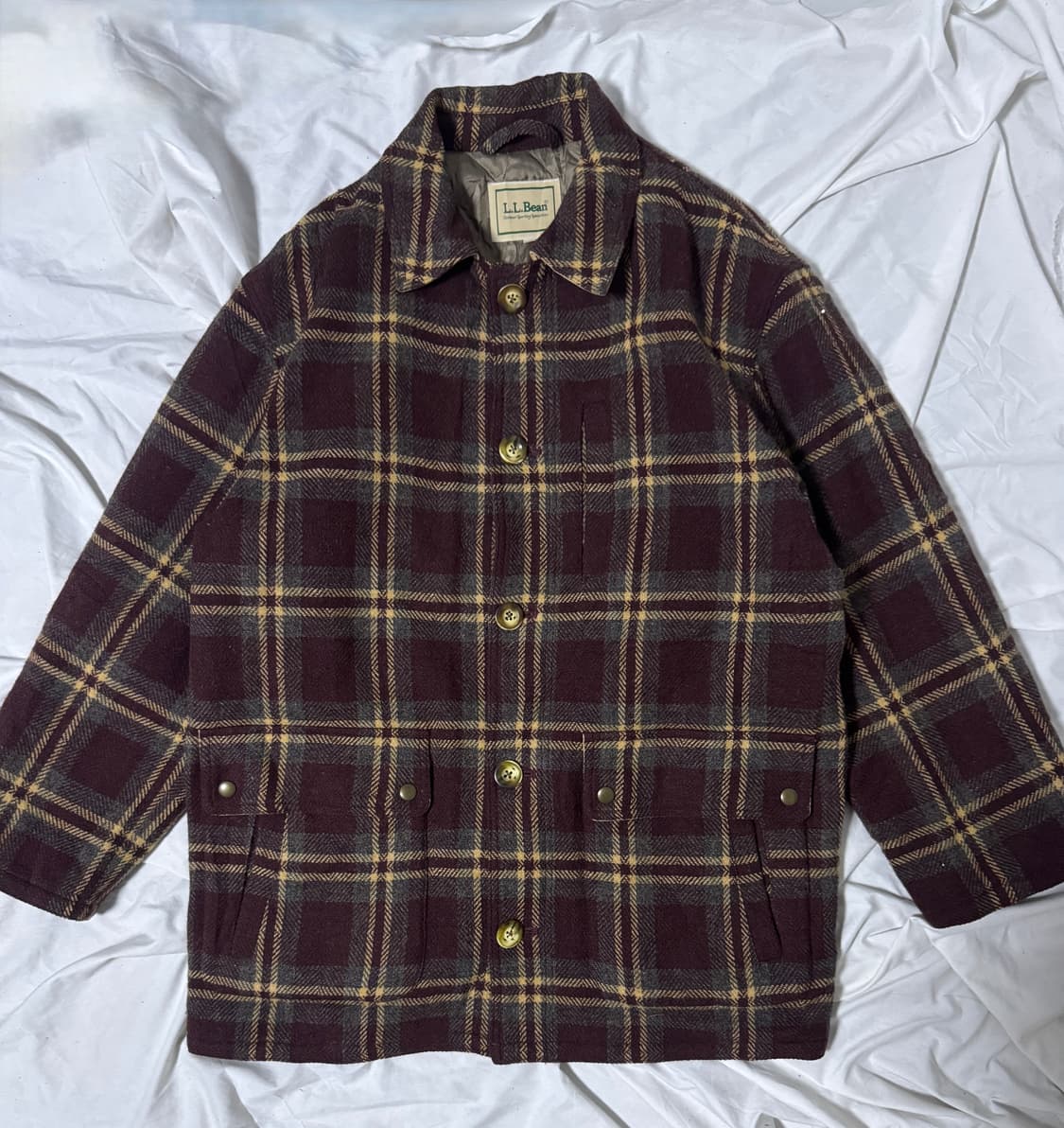 엘엘빈 울 체크 퀼팅 자켓 상품이미지3