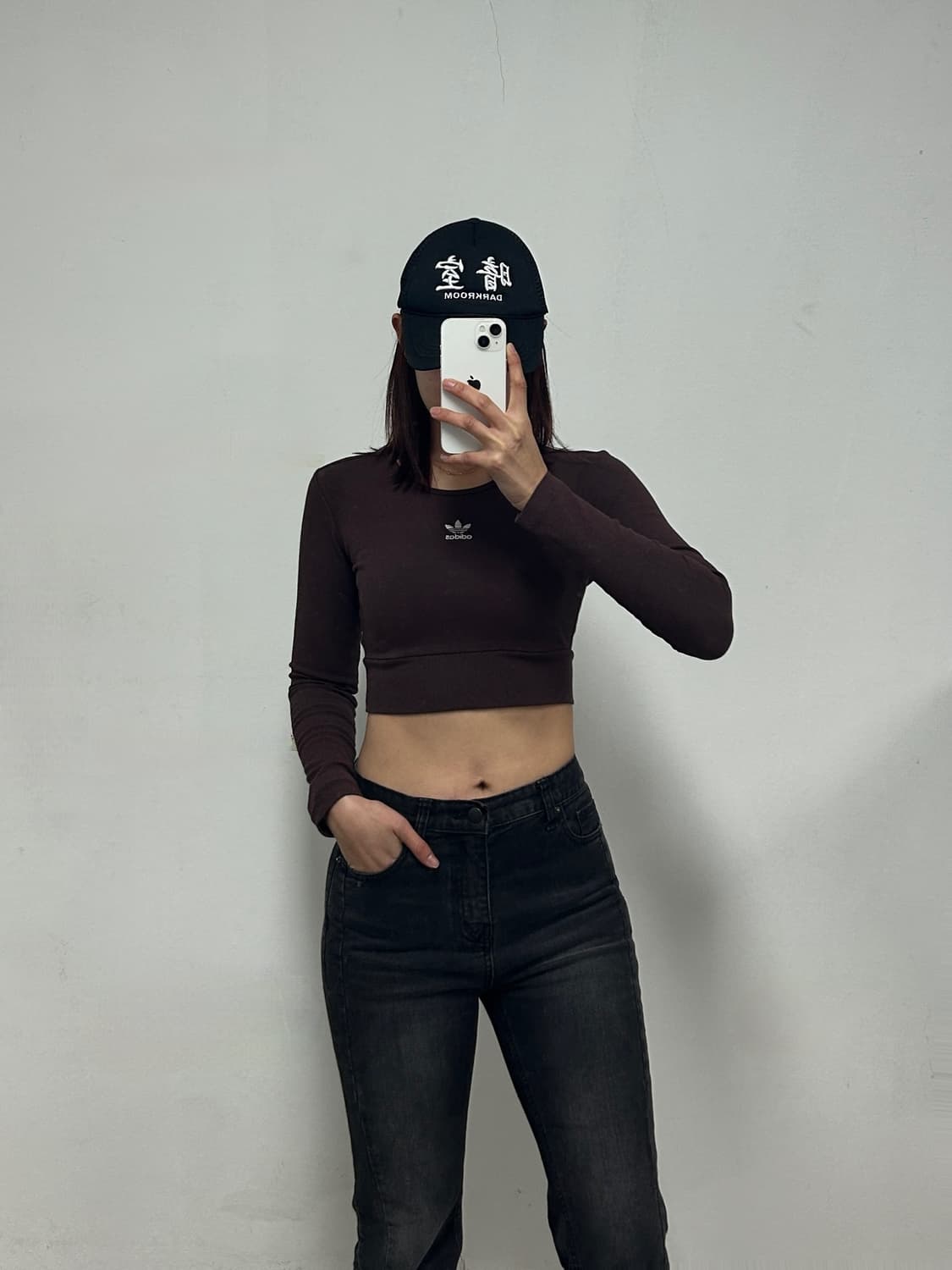 아디다스 트레포일 로고 롱슬리브 크롭티 상품이미지1