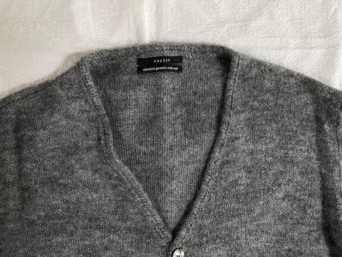 (3)언유즈드 Unused 모헤어 가디건 그레이 상품이미지3
