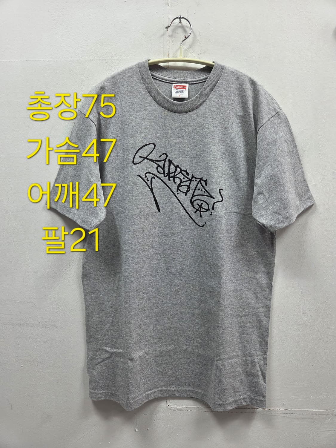 M 2010 슈프림 그래피티 반팔 티셔츠 그레이 상품이미지1