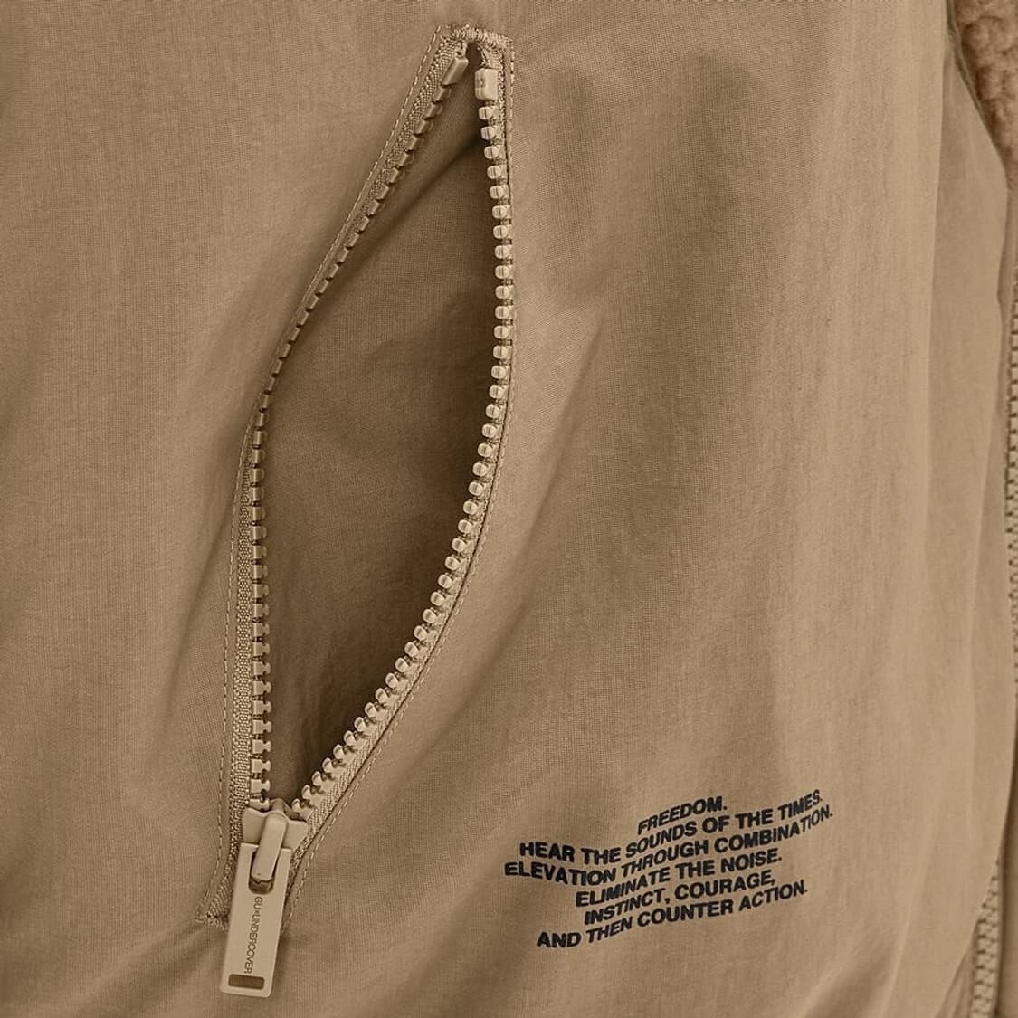 GU UNDERCOVER 콜라보 후리스자켓 브라운 XL사이즈 새제품 상품이미지3