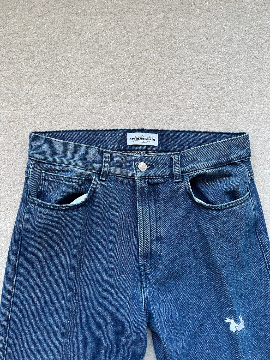 까르네 볼렌테 레빗 자수 스트레이트 데님 (30-31) 상품이미지3