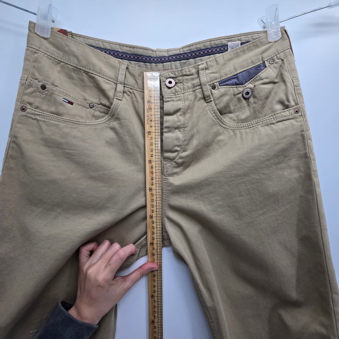 타미힐피거 베이지 데미지 면청 데님 [D50452] 상품이미지3