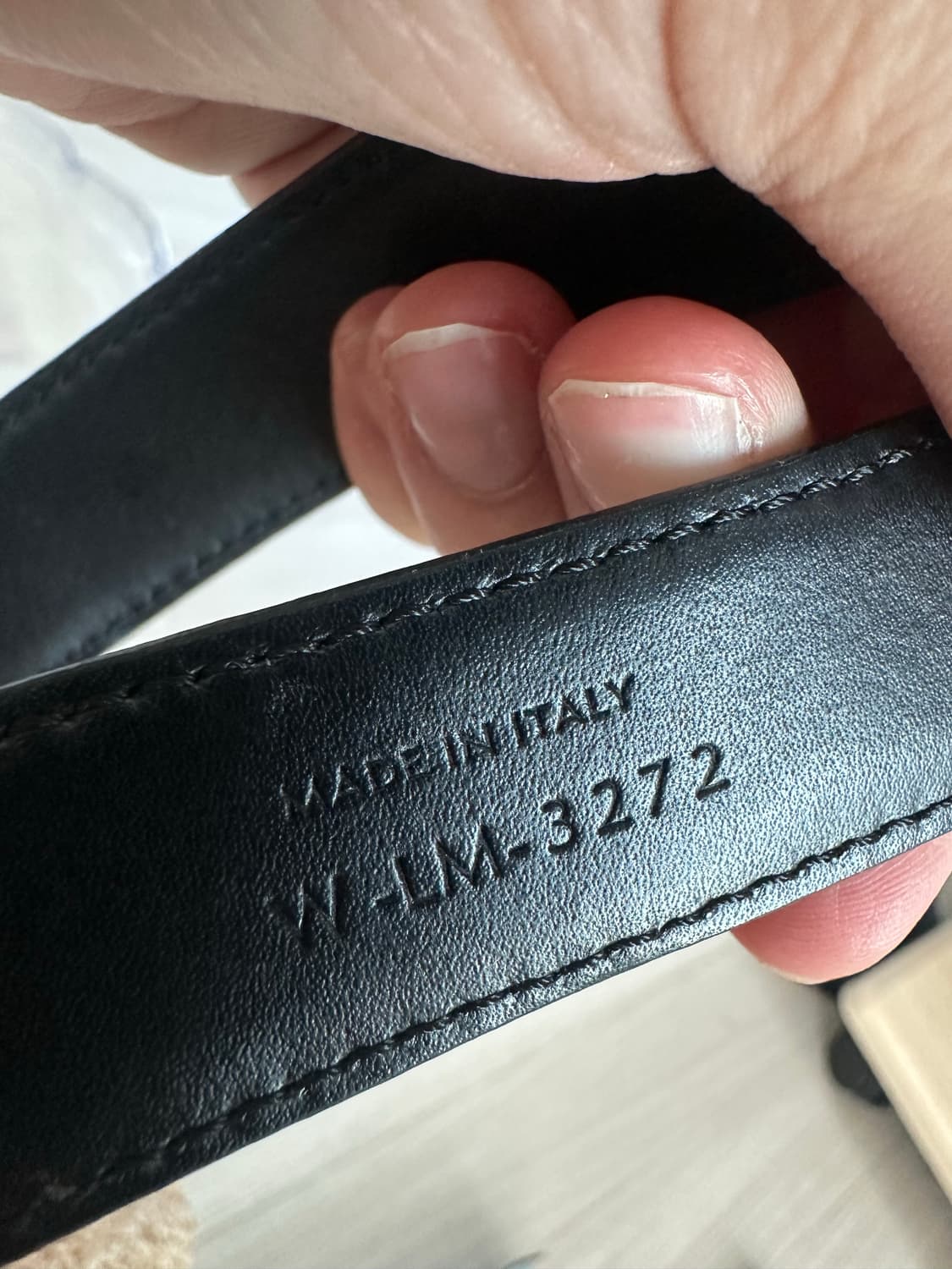 셀린느 트리옹프 블랙레더 로고 벨트 금장 75 상품이미지5