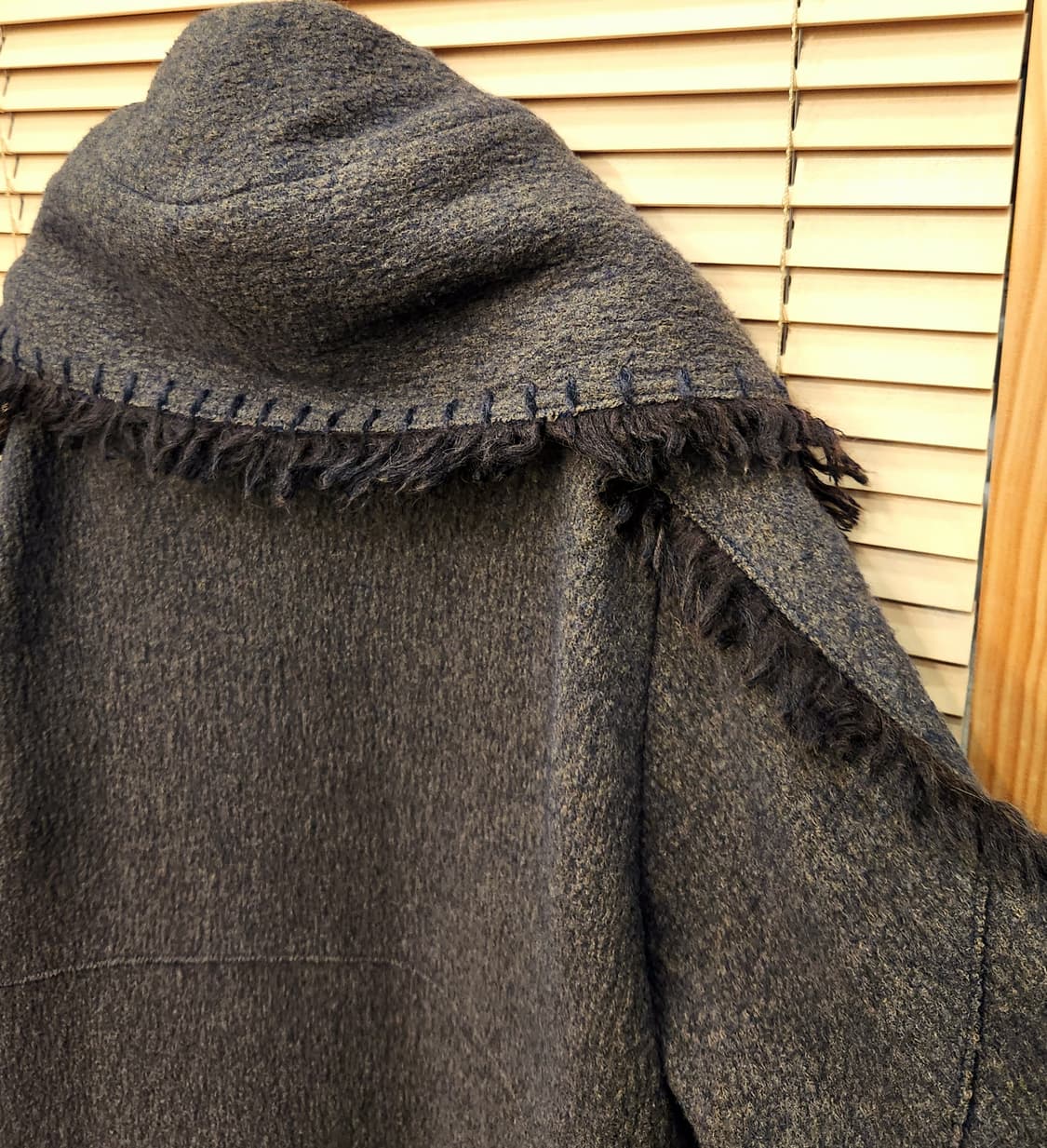 TIME 타임 브라운 프린지 롱 코트 상품이미지5