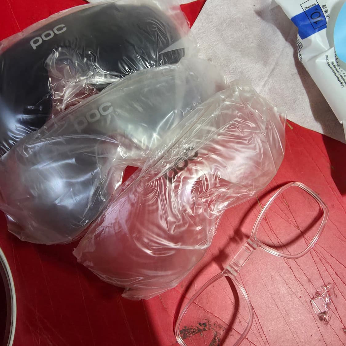 POC 화이트 스포츠 고글 (케이스 포함) 상품이미지5