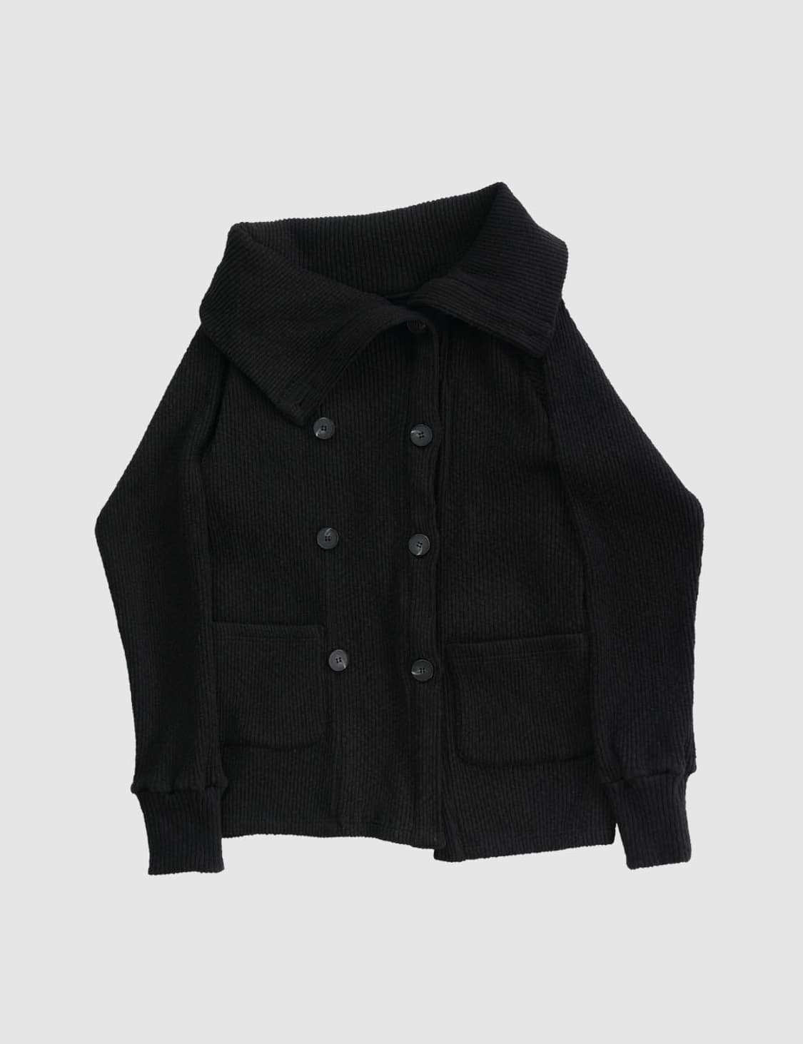 인앤양인하모니 Double button Cardigan, Black 상품이미지2